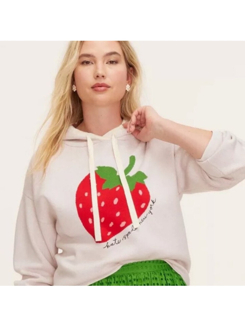 kate spade New York x Target Hooded Sweatshirt Sweater with Strawberry L